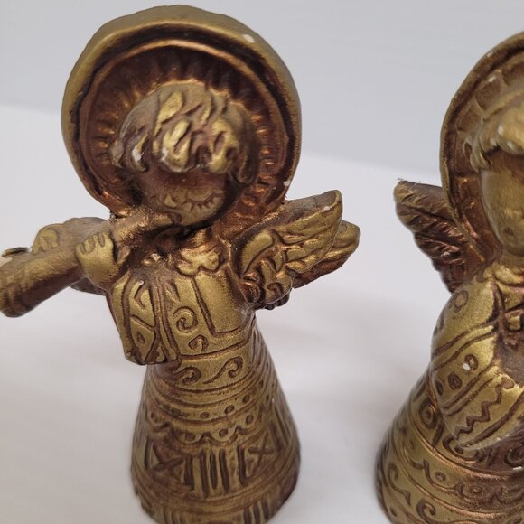 Gold Angels Hanging Instruments Lot 6 Italy Vintage 3 are 3'' & 3 are 3.75'' - Picture 12 of 14